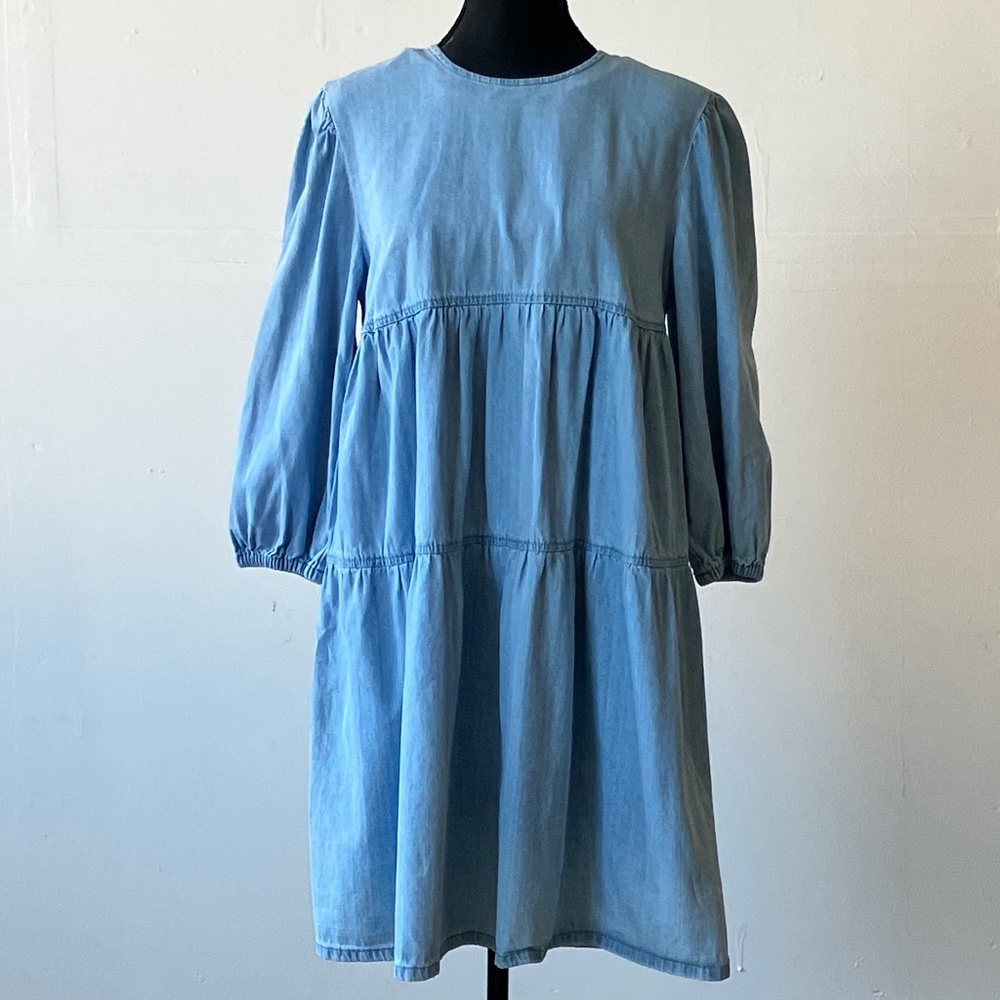 MNG denim, baby doll boho style dress
